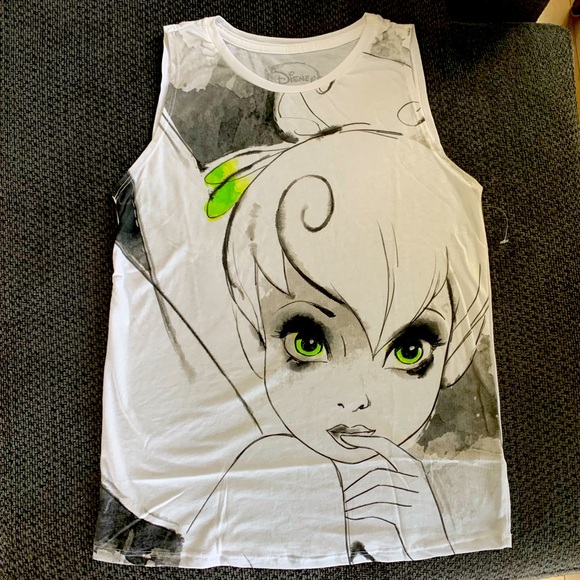 Women’s Tinker Bell Disney Light Weight Tank Top - Picture 1 of 3